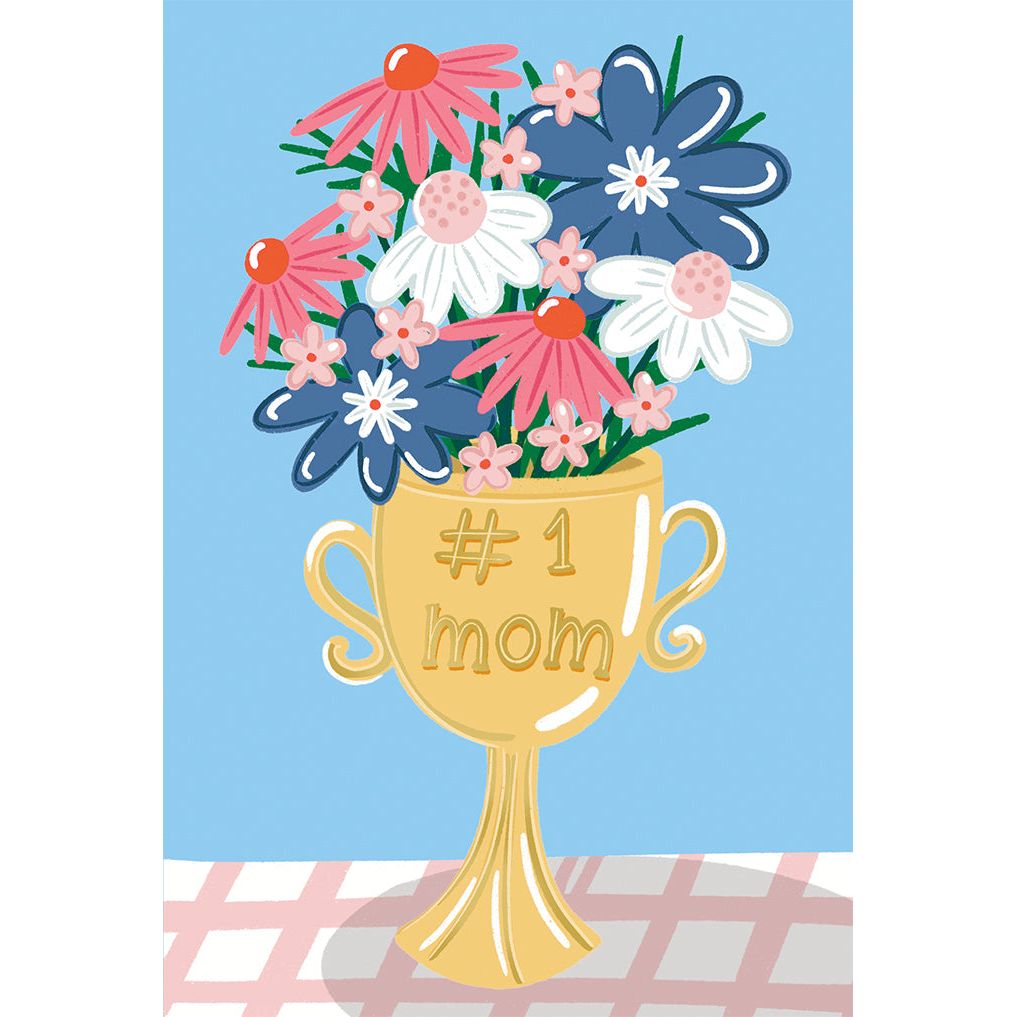 #1 Mom Trophy Mother's Day Card